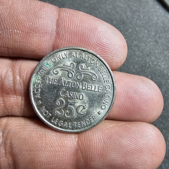 ALTON BELLE RIVERBOAT CASINO ALTON ILLINOIS 25 Cent GAMING TOKEN Coin Collectibl - Picture 2 of 3